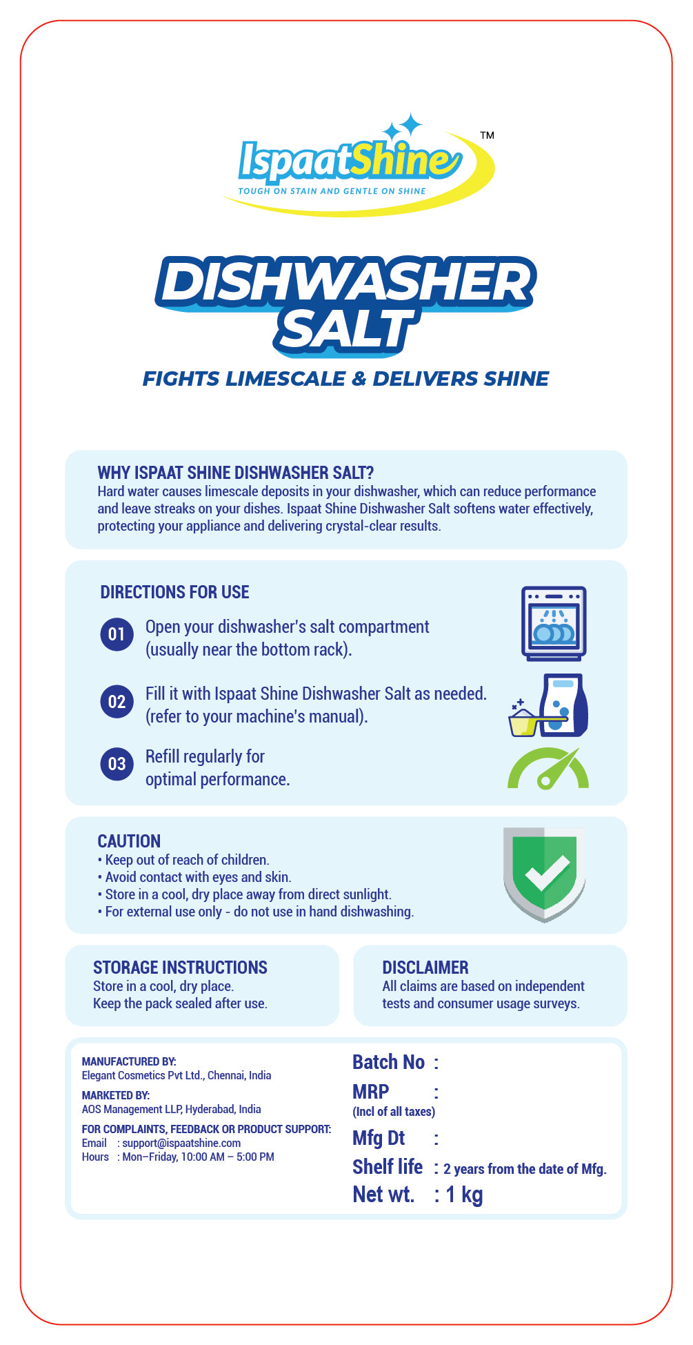 Ispaat Shine Dishwasher Salt